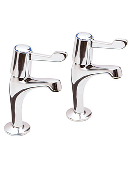 Sagittarius Contract Lever Kitchen High Neck Pillar Taps | CL-103-C