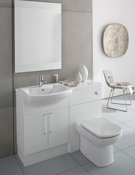 Roca Smooth Back To Wall Furniture Set 1200mm Gloss White | 856BT1000
