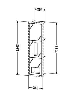 Duravit Fogo Modul 294mm Built-In with Towel-Soap Dispenser | FO 6805