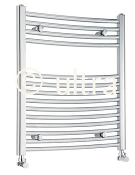Ultra Curved Ladder Heated Towel Rail Chrome 600mm x 700mm | HK387