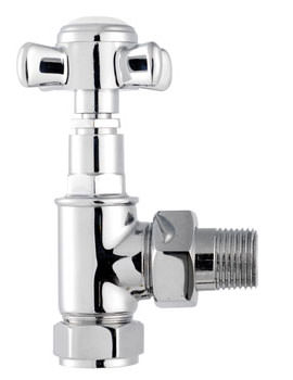 Ultra Victorian Crosshead Angled Radiator Valve Chrome | HT336