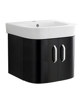 Ultra Carlton Wall Mounted Vanity Unit 500mm Black | CARWB500