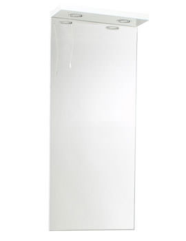 Phoenix Euro White Mirror And Lights 400mm | EURO45MW