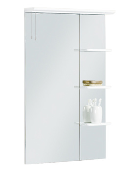 Phoenix Euro White Mirror And Lights 600mm | EURO65MW