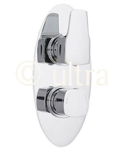 Ultra Series 130 Thermostatic Twin Shower Valve Oval Plate | R130V01