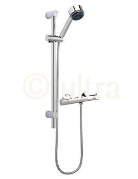 Minimalist Thermostatic Bar Shower Valve And Slide Rail Kit | A3906 | A3040