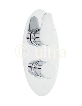 Ultra Tilt Concealed Thermostatic Twin Shower Valve Oval Plate TILV01