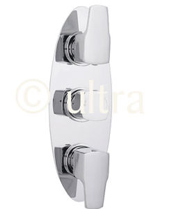 Ultra Series 130 Thermostatic Triple Shower Valve Oval Plate | R130V03