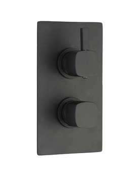Ultra Muse Twin Concealed Thermostatic Shower Valve Black | MUSV71