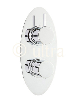 Ultra Venture Twin Thermostatic Shower Valve Oval Plate | VENV01