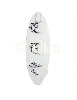 Ultra Venture Triple Thermostatic Shower Valve Oval Plate | VENV03