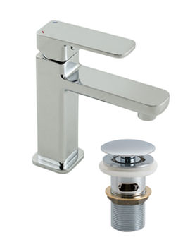 Vado Phase Mini Mono Basin Mixer Tap With Clic-Clac Waste | PHA-100M-CC