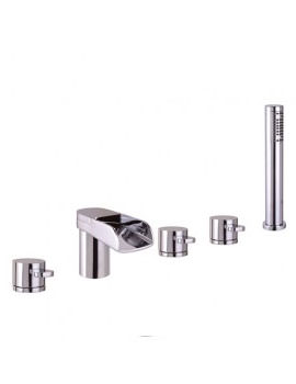 Mayfair Lila 5 Hole Bath Shower Mixer Tap Set With Shower Kit | LIL057