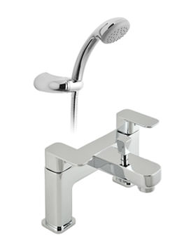 Vado Phase 2 Hole Bath Shower Mixer Tap With Shower Kit | PHA-130+K