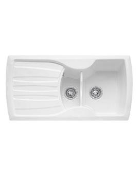Franke Calypso COK 651 Ceramic Kitchen Sink 1.5 Bowl