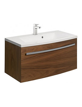 Bauhaus Stream 850mm American Walnut Finish Basin Unit | ST8500AW