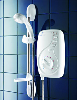 Galaxy Aqua 4000Si Scalemaster Electric Shower 9.5KW White And Chrome