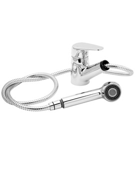 Deva Adore Single Lever Kitchen Sink Mixer Tap With Pull Out Rinser
