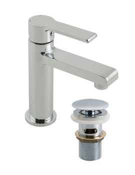 Vado Ion Mini Mono Basin Mixer Tap With Clic-Clac Waste | ION-100M-CC