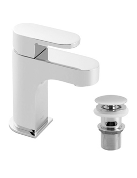 Vado Life Mini Mono Basin Mixer Tap With Clic-Clac Waste | LIF-100M-CC