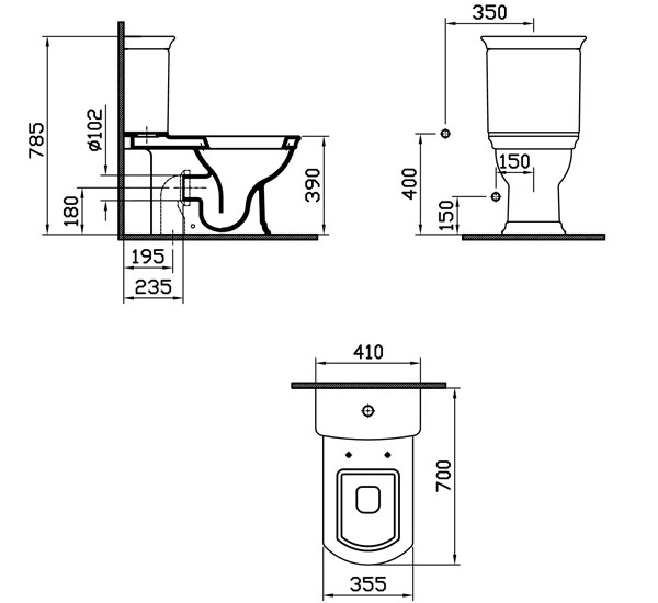 VitrA Serenada Close Coupled WCWith Cistern And Seat