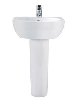 Balterley Elevation 500mm Basin With Full Pedestal