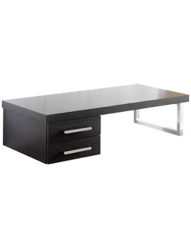 Balterley Affinity Wenge Shelf With Drawers And Chrome Brackets 1200mm
