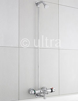 Ultra Exposed Rigid Riser Shower Kit With Fixed Shower Head | CK200