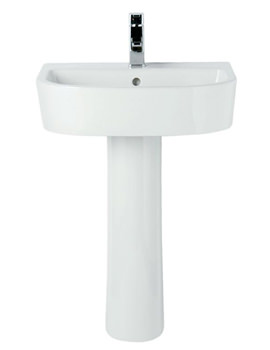 Balterley Affinity Basin 600 x 435mm White With Full Pedestal