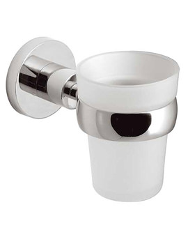 Vado Elements Frosted Glass Tumbler And Holder | ELE-183