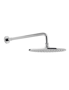 Vado Life Single Function 200mm x 300mm Oval Shower Head With Arm