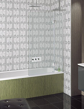 Simpsons Ten Hinged Bath Screen 900mm | TBDSC0900