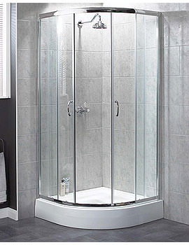 Aqualux Shine Quadrant Shower Enclosure 800 x 800 Silver | FEN0884AQU
