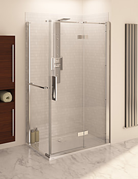 Aqualux Aqua 8 Hinge Pivot Door With Fixed Panel 1200mm And 800mm Panel