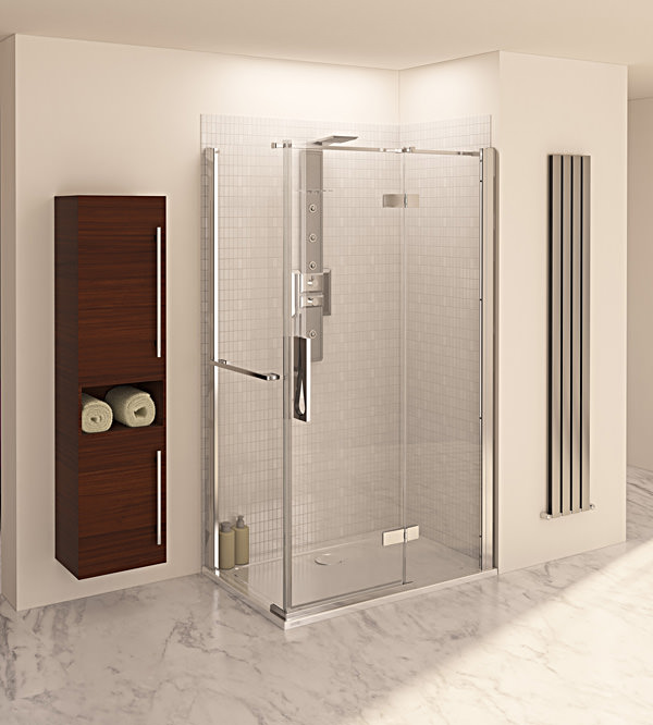 Aqualux Aqua 8 Hinge Pivot Door With Fixed Panel 1200 And 760mm Panel