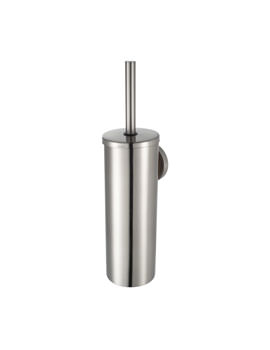 Aqualux Haceka Pro 2500 Metal Toilet Brush Holder Brushed Nickel-1138403
