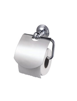 Aqualux Haceka Allure Chrome Toilet Roll Holder With Lid - 1126180