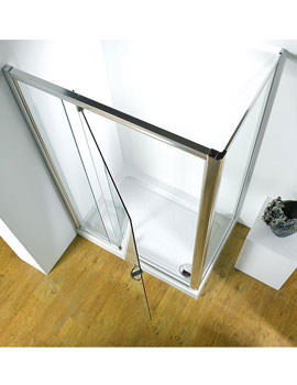 Kudos Original 1000mm Silver Straight Pivot Door With Tray And Waste