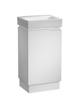 Image of Tavistock Edge 450mm White Freestanding Vanity Unit And Ceramic Basin