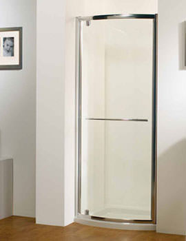 Kudos Original 800mm Silver Bowed Pivot Door With Tray And Waste
