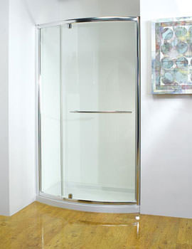 Kudos Original 1200mm Silver Bowed Pivot Door With Tray And Waste