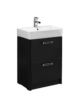 Image of Tavistock Q60 575mm Graphite Freestanding Unit And Ceramic Basin