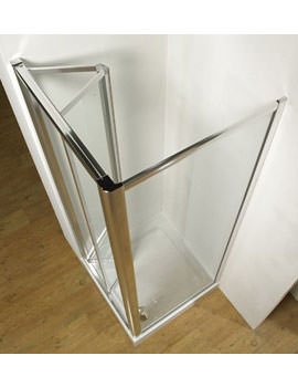Kudos Original 800mm Silver Bifold Shower Door With Tray And Waste