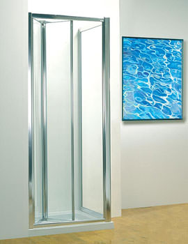 Kudos Original 900mm Silver Bifold Shower Door With Tray And Waste