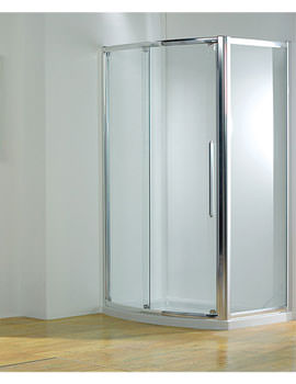 Kudos Original 1200mm Silver Bowed Sliding Door With Tray And Waste