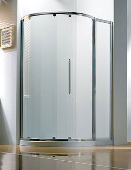 Original 1270x910mm LH White Slider Door Side Access With Tray And Waste