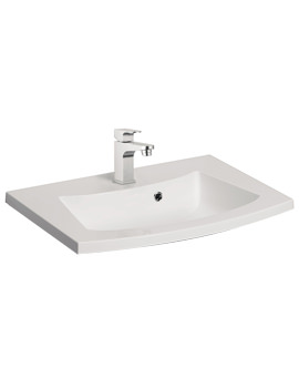 Bauhaus Stream 440mm 1 Tap Hole Basin With Overflow | ST0520SRW