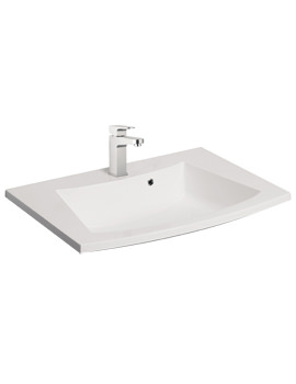 Bauhaus Stream 590mm 1 Tap Hole Basin With Overflow | ST0521SRW