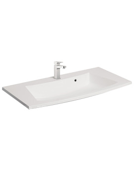 Bauhaus Stream 850mm 1 Tap Hole Basin With Overflow | ST0522SRW