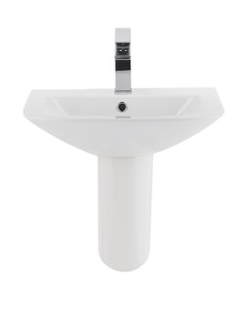 Balterley Inspire 550mm 1 Tap Hole Basin Including Semi Pedestal